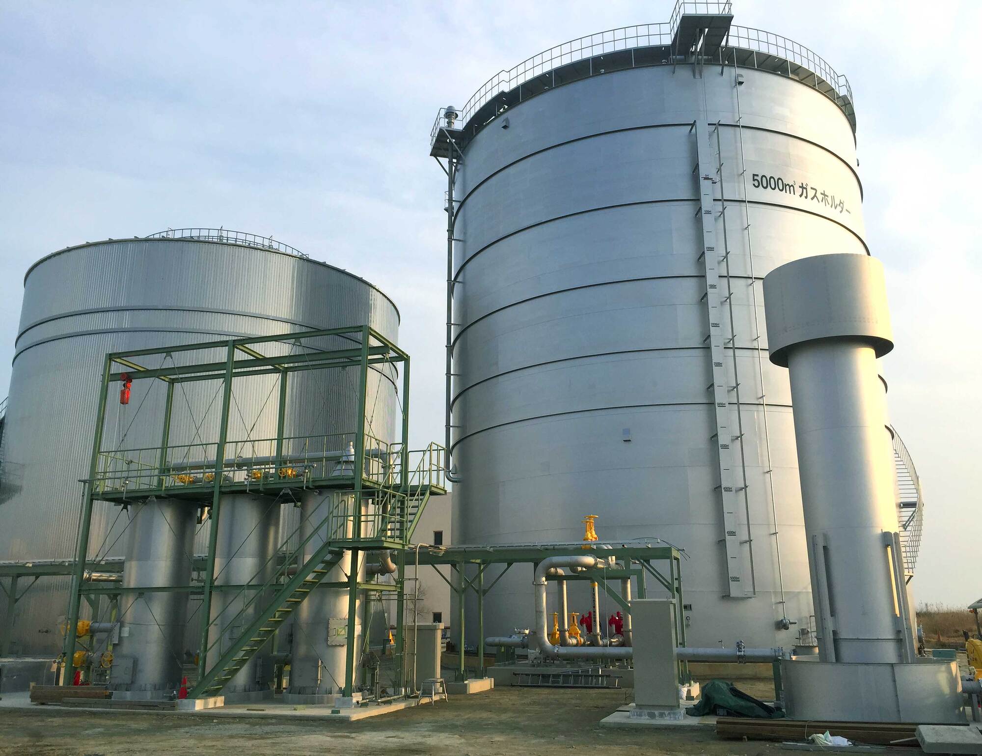ガスホルダーの写真