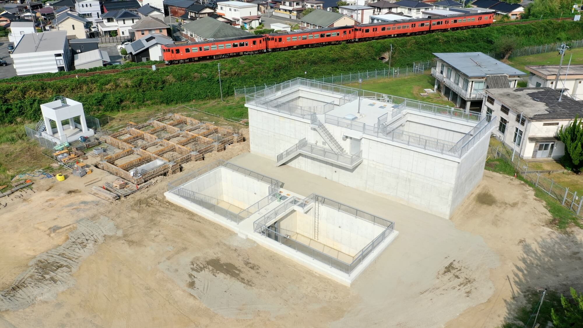 柳井田水源地築造工事の写真