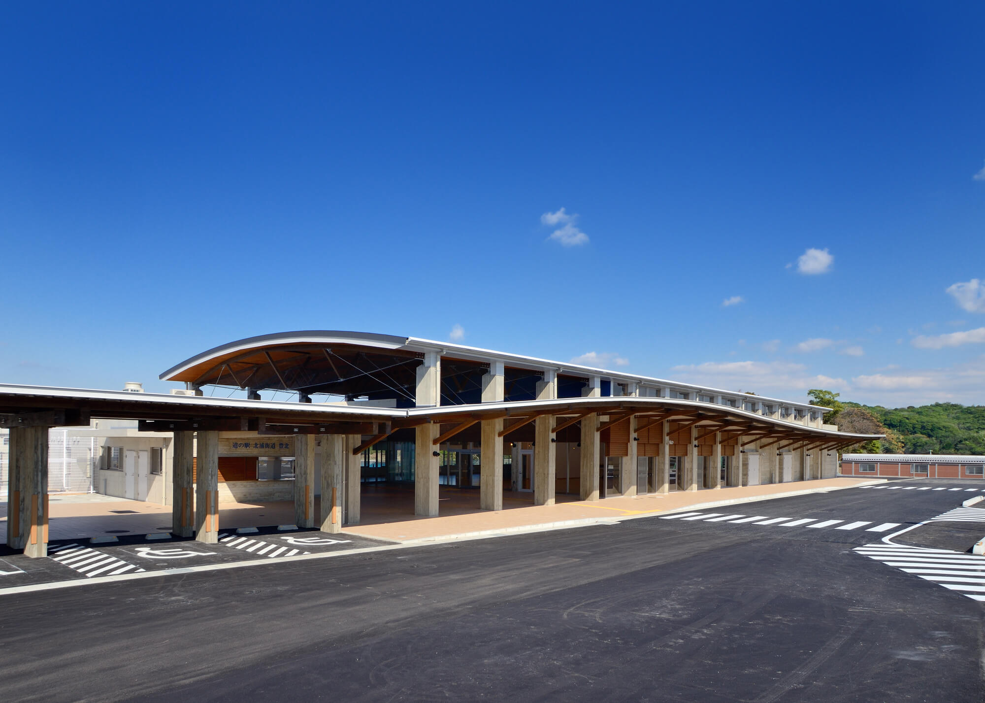 道の駅ほうほく建築主体工事の写真