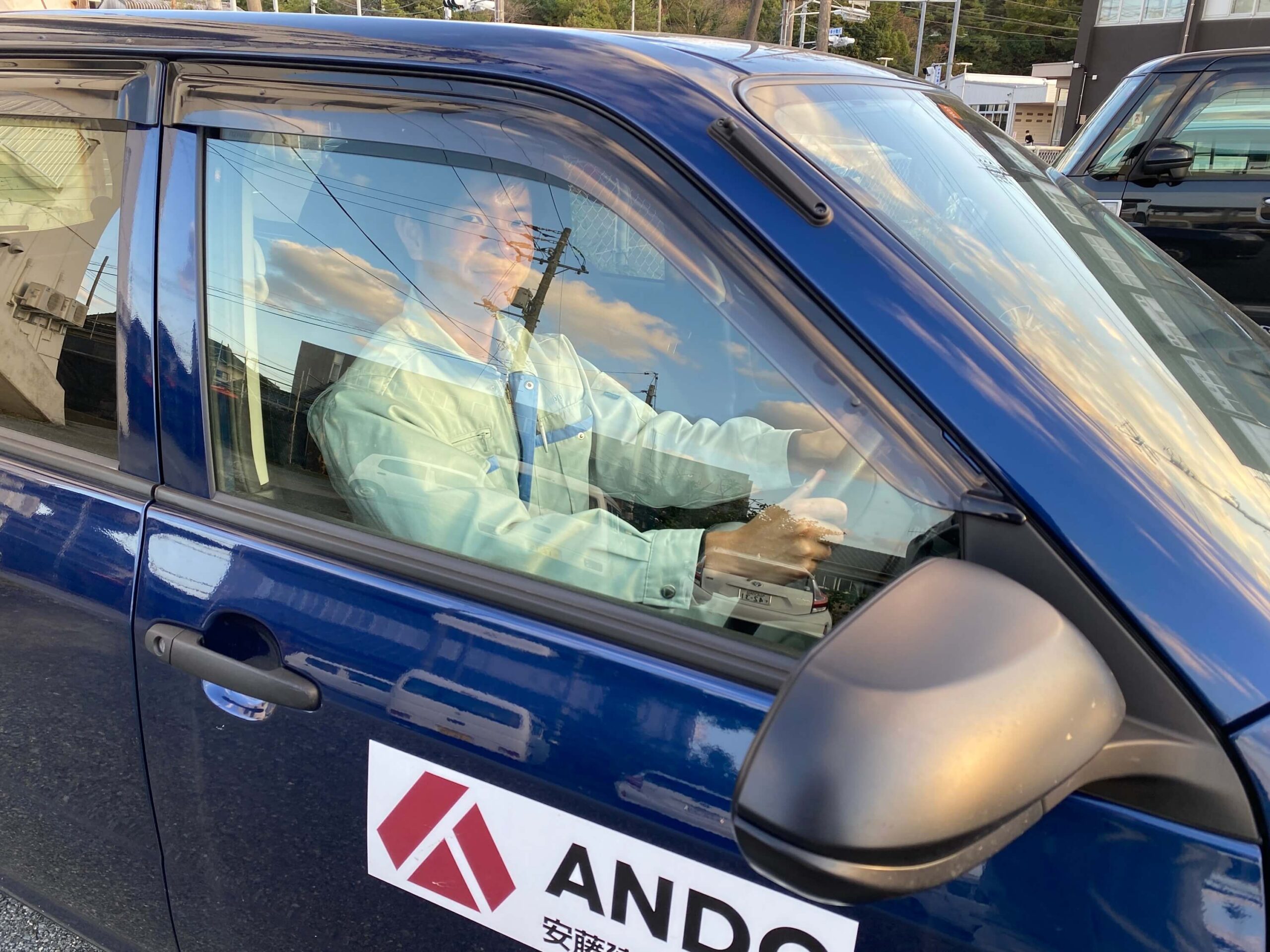 出勤、現場へ移動の写真