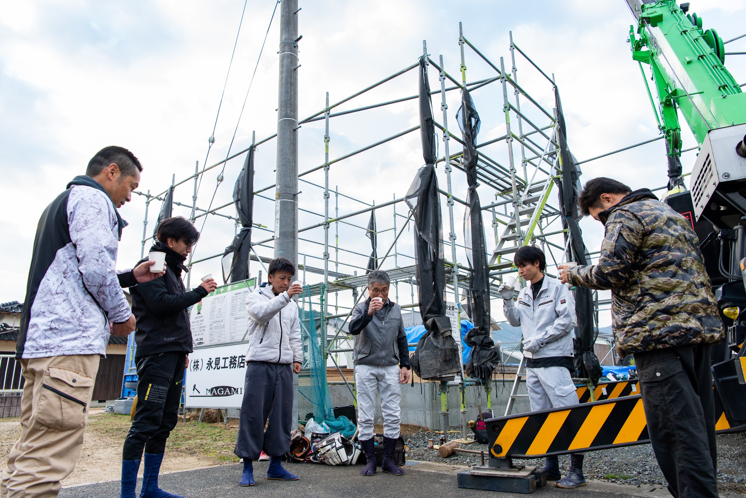 棟上げ打ち合せの写真