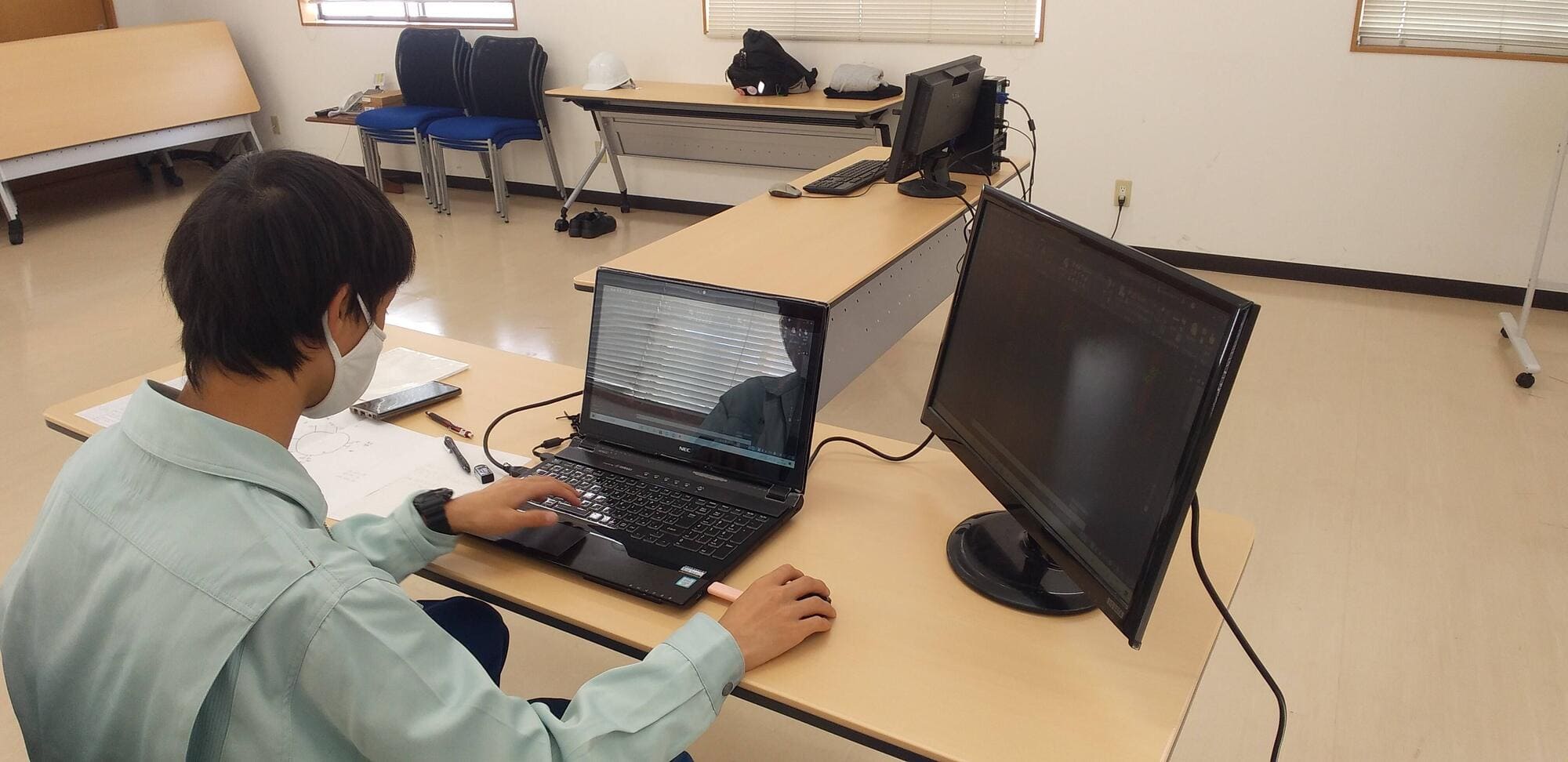 設計図面製作体験の写真