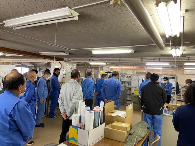 朝礼・現場移動準備の写真