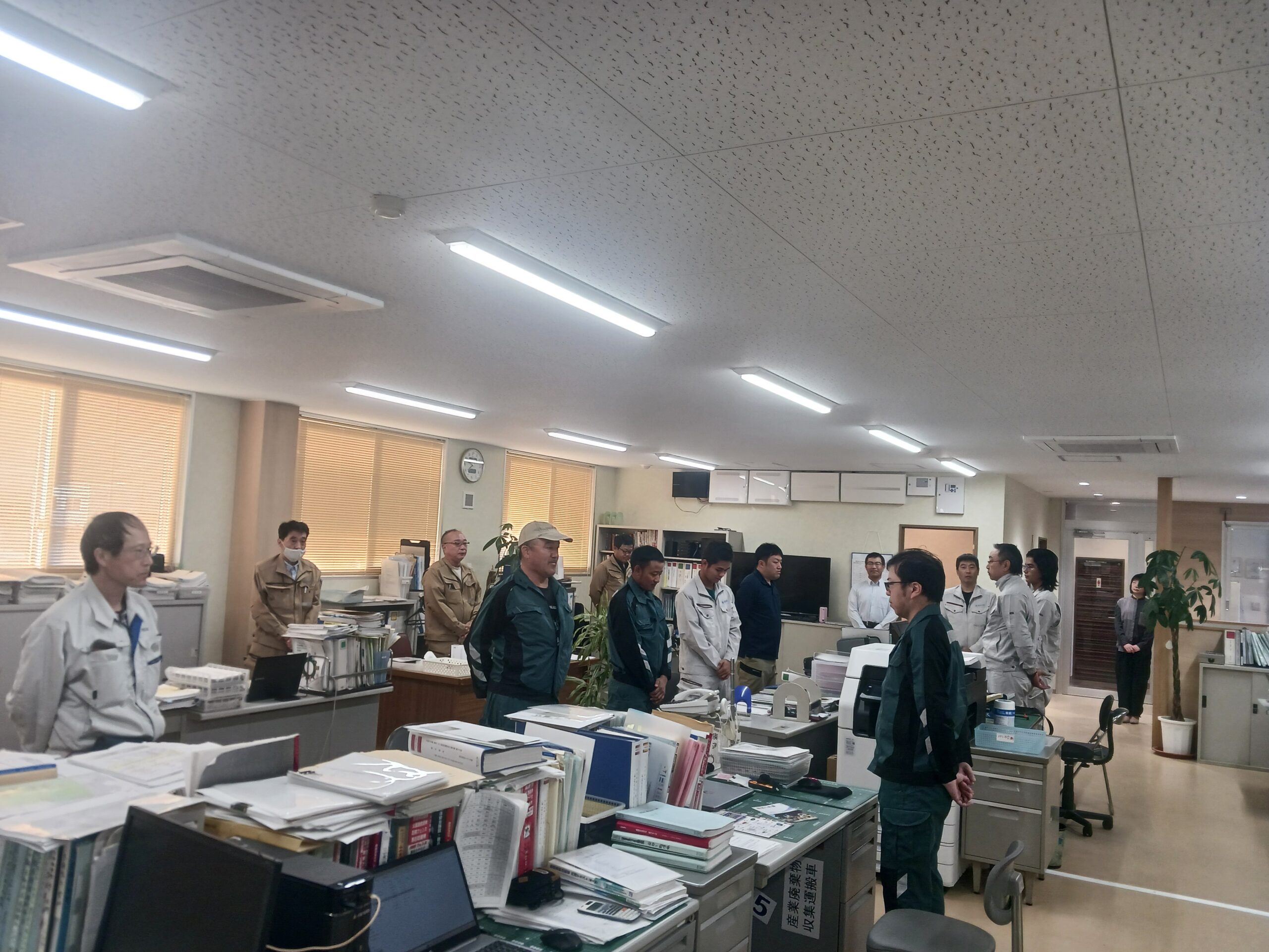 全体朝礼の写真