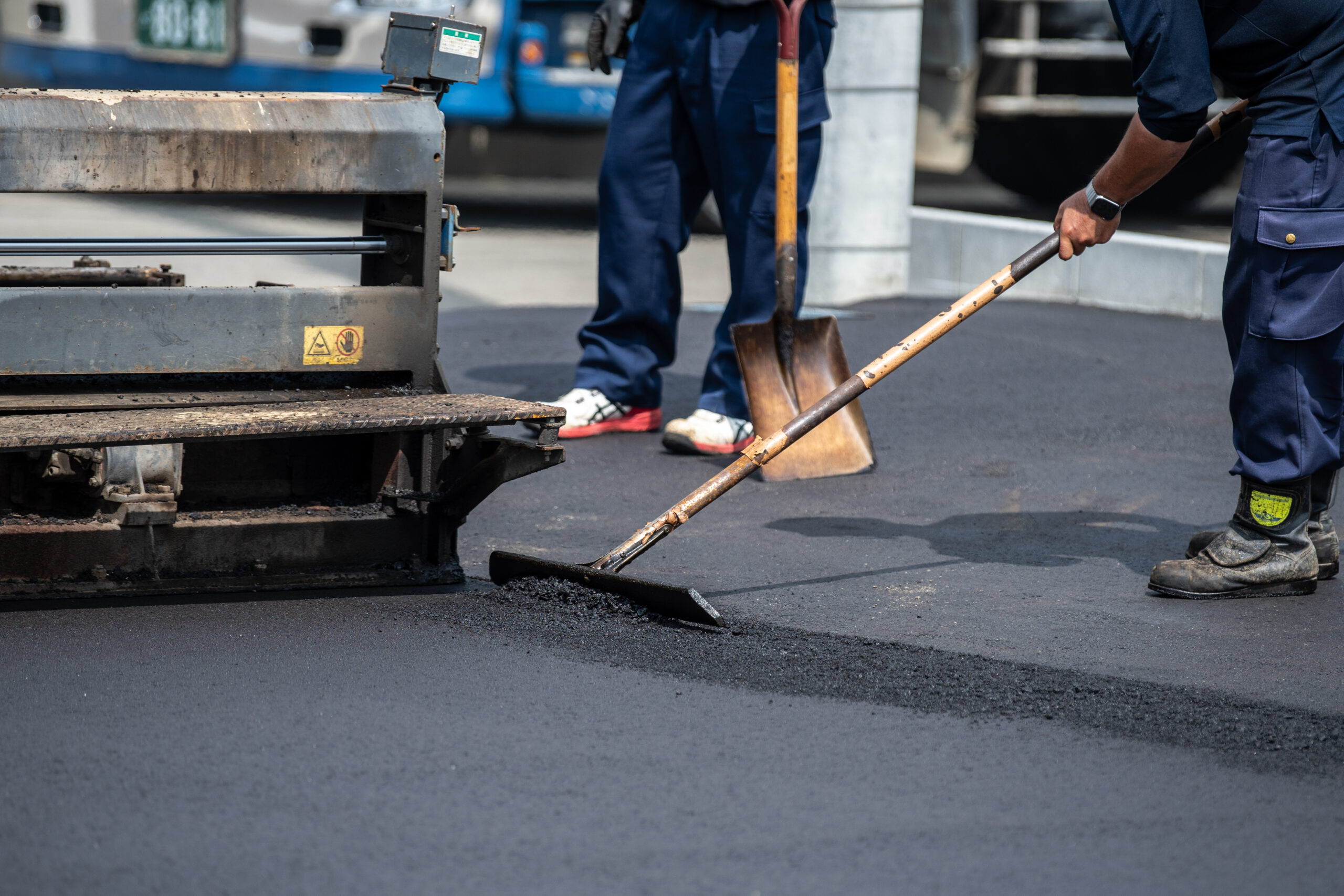 道路舗装工事の写真