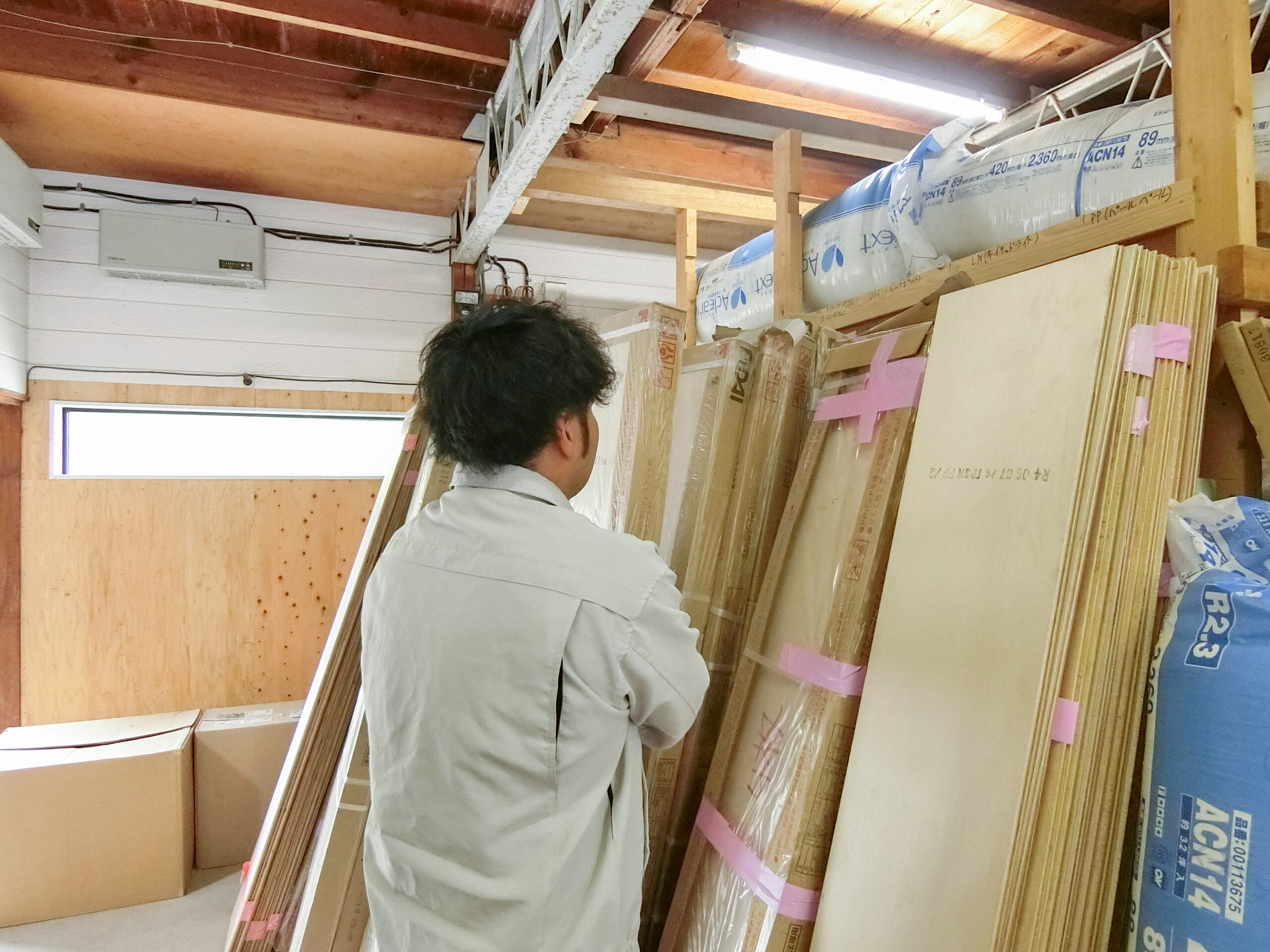 資材整理の写真