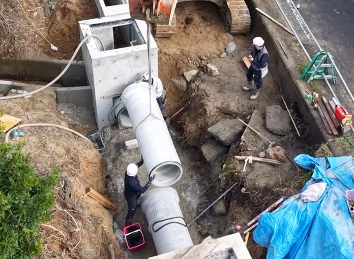 令和６年度一般県道地家室白木港線単独道路改良（県道）工事第１工区の写真