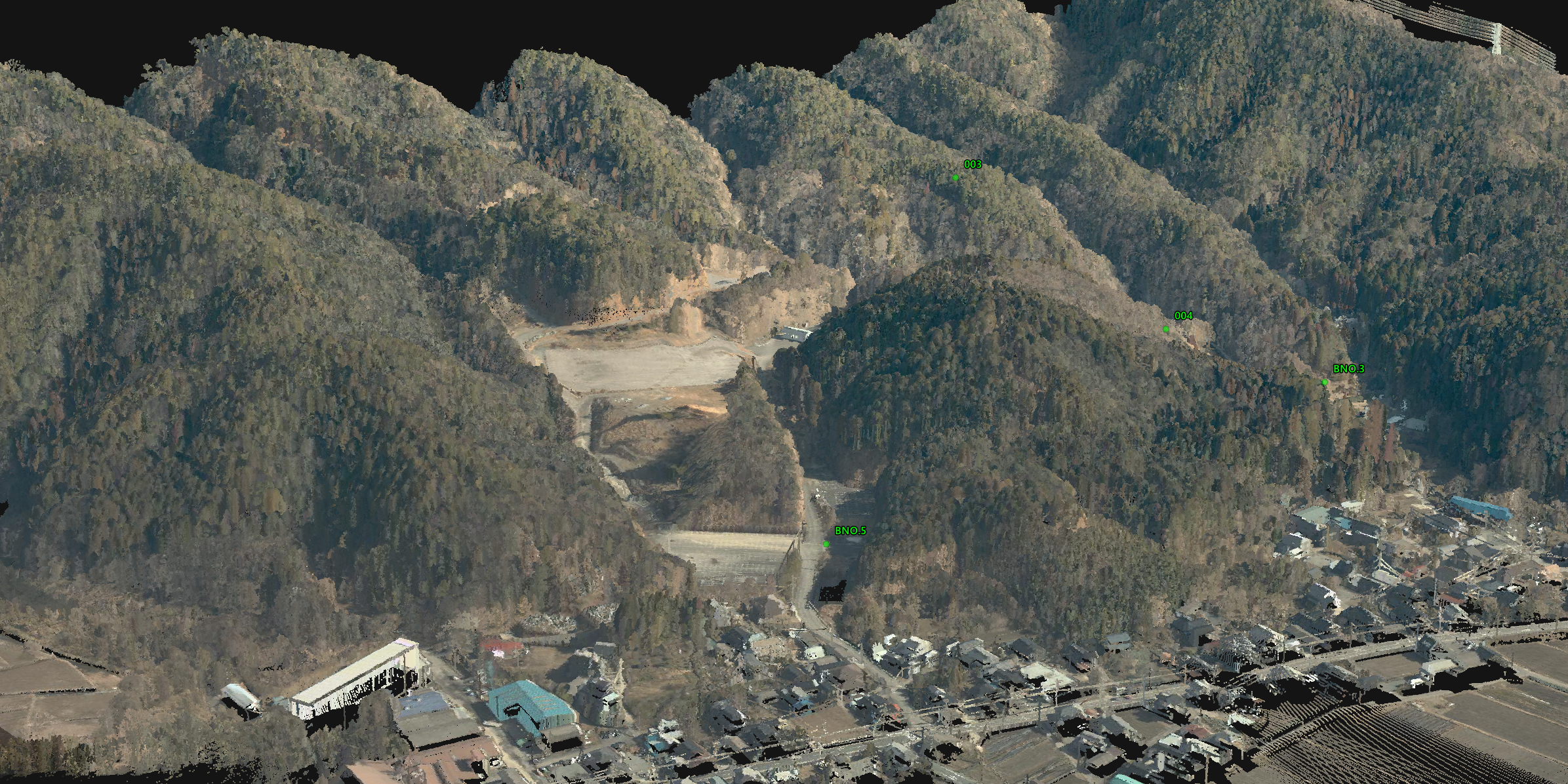 UAVレーザー測量の写真